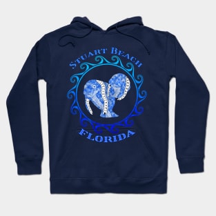 Stuart Beach Florida Vacation Tribal Manatees Hoodie